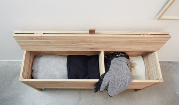 Preview: Form & Refine A Line Storage Bench, Oak natur oil